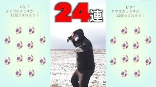 極寒ウォーク間で毎週50㌔！氷点下の10キロ卵24連にて凍りつく秋田人【ポケモンGO】