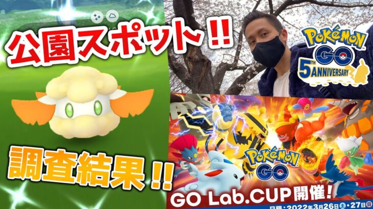 公園スポットライト！！モンメン色違いを狙え！！GOラボカップ開催！調査結果！！！【ポケモンGO】