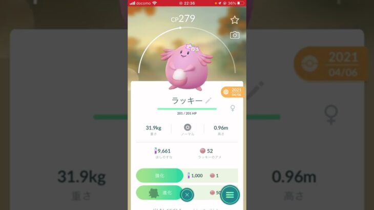 呪いのハピナスcp666😱#ポケモンgo #ハピナス