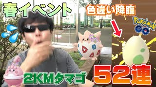 色違い爆誕！春イベント2KMタマゴ確率調査！52連で色違い花飾りピンプク、トゲピーなどを狙え！【ポケモンGO】