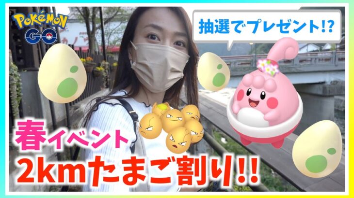 抽選でプレゼント！？春イベント2kmたまごで色違い花飾りを狙え！！in郡上八幡【ポケモンGO】