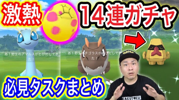 7kmたまご14連ガチャの結果！このタスクを狙え！まとめ！【ポケモンGO】