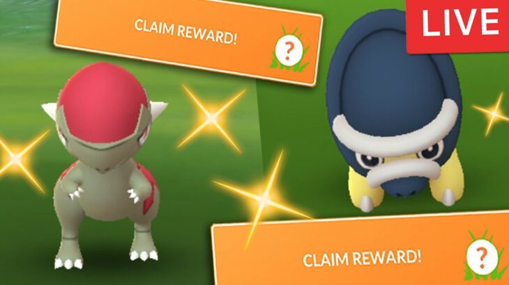Shieldon + Cranidos Research Day Shiny Hunt Live Pokemon Go