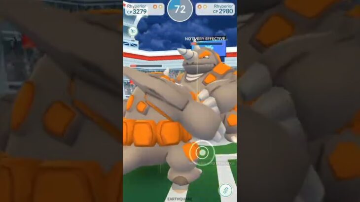 ( POKEMON GO ) RHYPERIOR 🔥 VS RHYPERIOR 🔥 #shorts #pokemon_shorts #pokemon_go #shortsfeed #ash