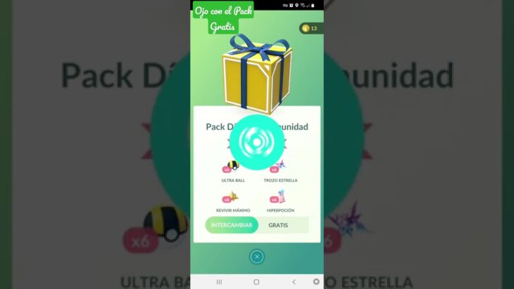 Pack Gratis en Pokemon Go #pokemongo #shorts