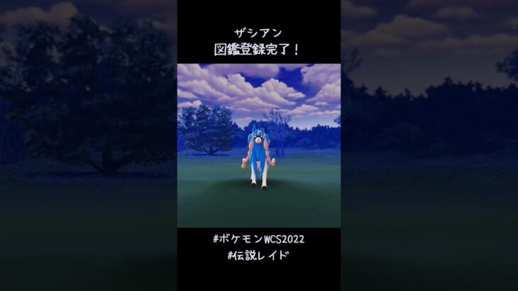 ザシアンんも図鑑登録完了✍️かっこかわいい🤩#ポケモンGO #ポケモンWCS2022 #伝説レイド