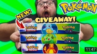 *GIVEAWAY!* POKEMON HAS NEW BOXES! Pokemon GO TCG Pin Collection Box Opening