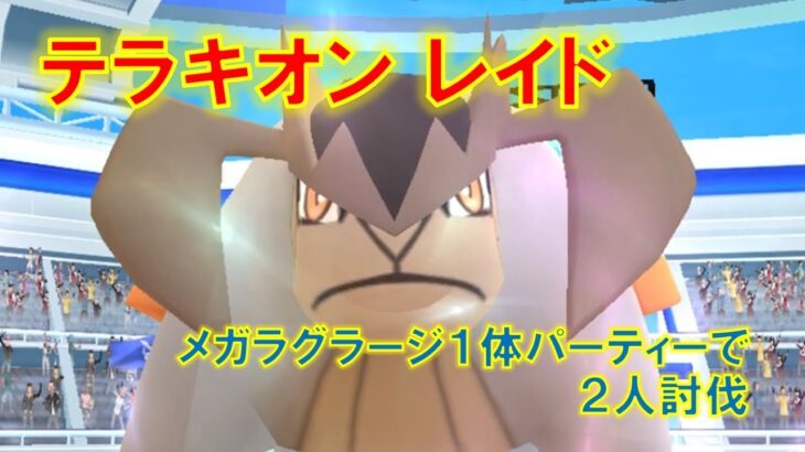 【ポケモンGO】テラキオンレイド　メガラグラージ１体パーティーで２人討伐