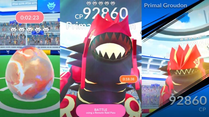 😲First ever PRIMAL GROUDON RAID in pokemon go.