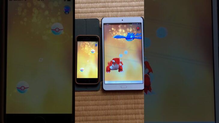 《キラ交換》カイオーガとグラードン！90%超える【ポケモンGO】#ゲーム実況 #shorts #トレード