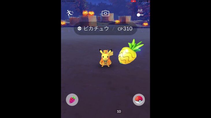 【ポケモンGO】初めて、野生のハロウィン2023ピカチュウに遭遇！