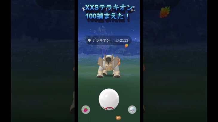 【ポケモンGO】ちっちゃいテラキオンのCP2113が出てきた！！ #ポケモンgo