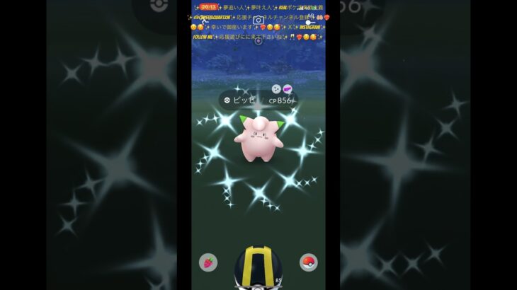 ✨【ポケモンGO】【ポケ活】【REALポケ活実戦主義】【激レア】【神引き】✨🤲🏼❤️‍🔥☺️🥰✨野生出現激レアな色違いピッピちゃん✨大ジャンプ両手広げて逢いに来たよ可愛い✨❤️‍🔥☺️🥰✨