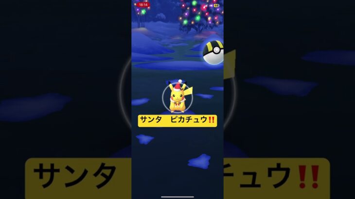 サンタ　ピカチュウ‼️   ポケモンGO