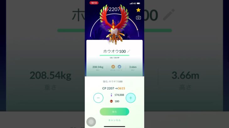 ポケモンGO❗️個体値100%🤩SホウオウをMAX強化〜💪😇超〜嬉しい〜🥳