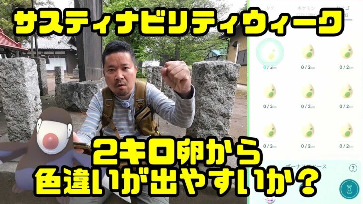 【ポケモンGO】2キロ卵9連で色違いを狙う！サステナビリティ