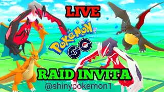 SHINY YVELTAL & MEGA CHARIZARD Y RAID INVITE | Pokemon go live | Shiny Hunt live pokemon go