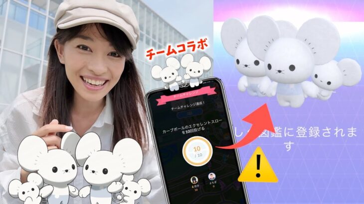 その進化、ちょっと待った！！激レア「イッカネズミ３びきかぞく」をタスクやチームコラボで探してみた結果！？【ポケモンGO】