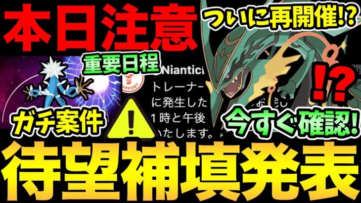 メガレックウザ補填決定！重要日程の確認急げ！今日は〇〇注意！絶対にあれを捨てないで！明日はGOフェスだあああ【 ポケモンGO 】【 GOバトルリーグ】【 GBL 】【スーパーリーグ】【 GOfest】