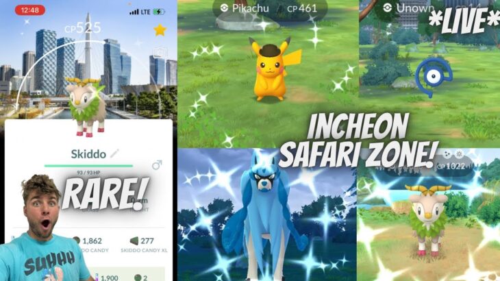 ✨Shiny Hunting Rare Backgrounds at Incheon Safari Zone in Pokemon Go LIVE!✨