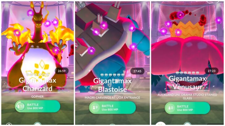 Gigantamax Pokemon Raid Hunt in Pokemon GO