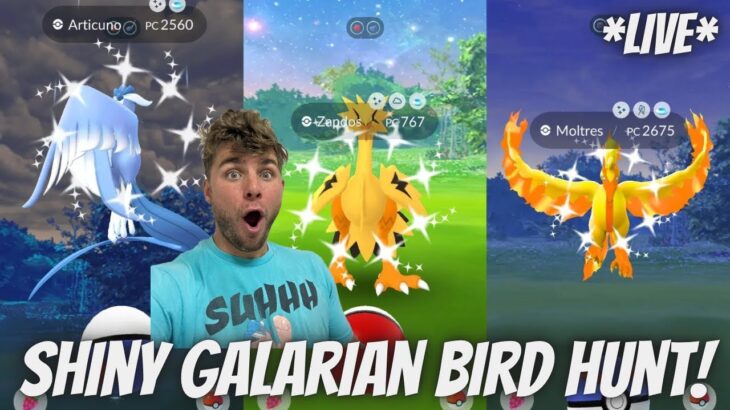 ✨Shiny Galarian Bird Hunt in Pokemon Go!✨ (LIVE!)