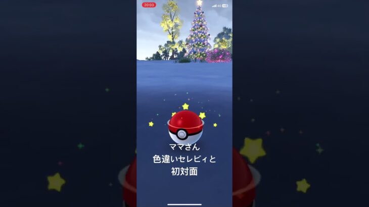 ポケモンGo  色違いセレビィ　ママさん初対面