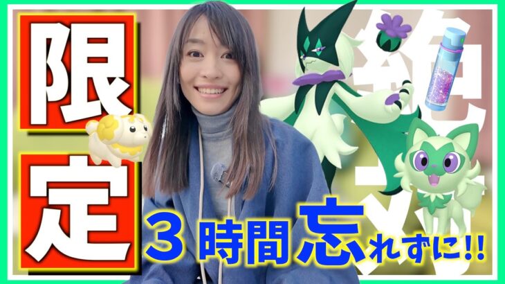 限定３時間お忘れなく！！新年初イベントでパピモッチ・ニャオハのコミュニティデイのボーナスがやばいです。【ポケモンGO】