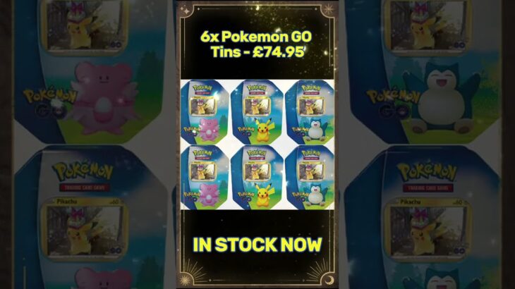 6x Sealed Pokemon GO Tins with 24 Booster Packs #pokemon