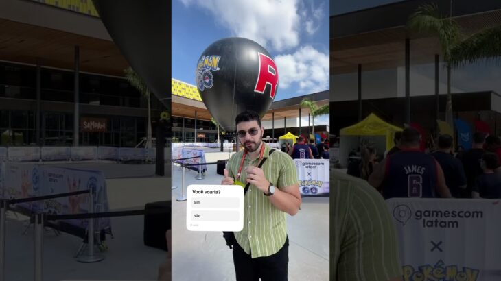 Fui no balão da equipe Rocket do pokémon Go na gamescom #pokemon #pokemongo #rkplay