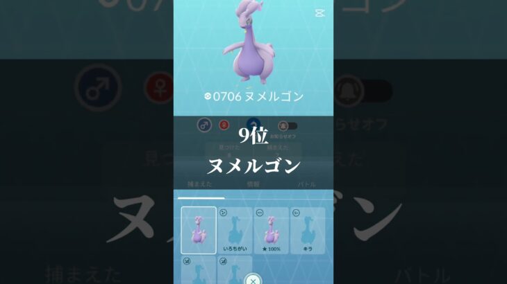 ポケモンGO個人的に好きなポケモンランキング