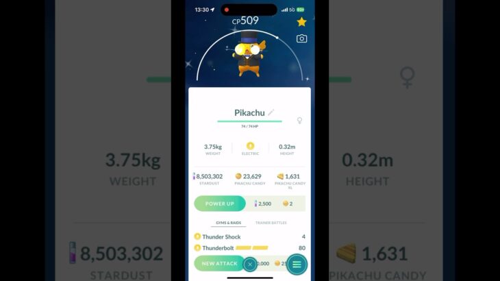 【レア】青モノクル色違いピカチュウ #ポケモンgo #ポケモン #pokemongo #pokemon #pikachu #pokémongofest  #shorts