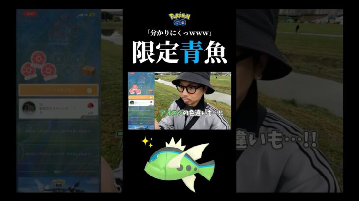 【イッシュツアー】あ！色違いのバスラオ（あおすじ）がとびだしてきた！#ポケモンgo #色違い #バスラオ #shorts