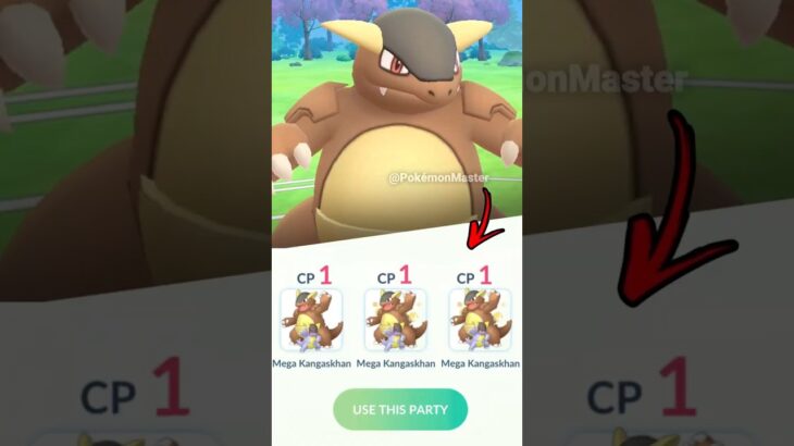 using Triple LvL 1 Mega Kangaroo 🦘 in Pokemon GO.