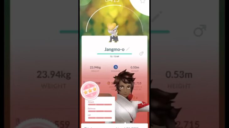 💯100 IV Jangmo-o CAUGHT in Pokemon Go!💯 #shorts #pokemon