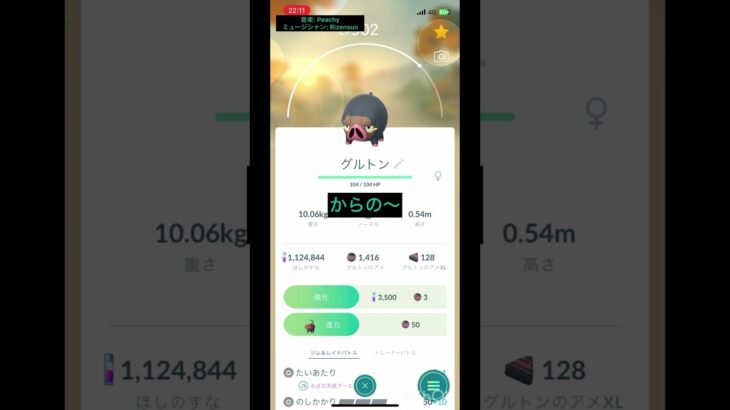 グミのわの奇跡からの個体値100降臨#ポケモンgo #pokemongo #ポケモン #pokemon #グミ #奇跡 #明治