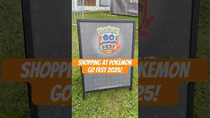 Here’s a sneak peek inside the Pokemon Go Fest store! Plushies, apparel, team merch, pins, and more!
