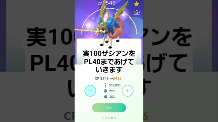 実100ザシアンをPL40まで強化！#ポケモンgo