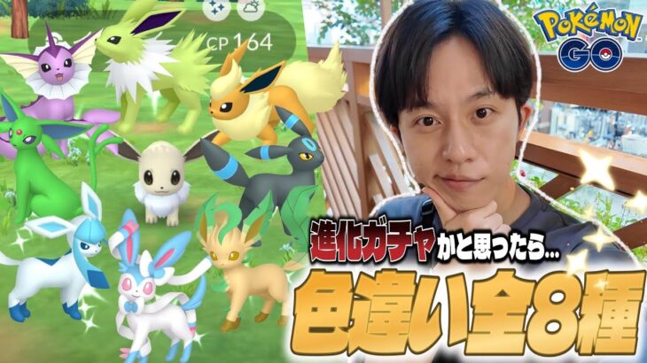 【ガチャ？】進化系全8種類を色違いで揃えるチャンス！！！イーブイの復刻コミュニティデイ！【ポケモンGO】