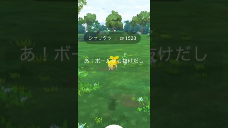 #ポケモンGOの戦いに勝ちました。　新しいポケモンを捕まえたよ