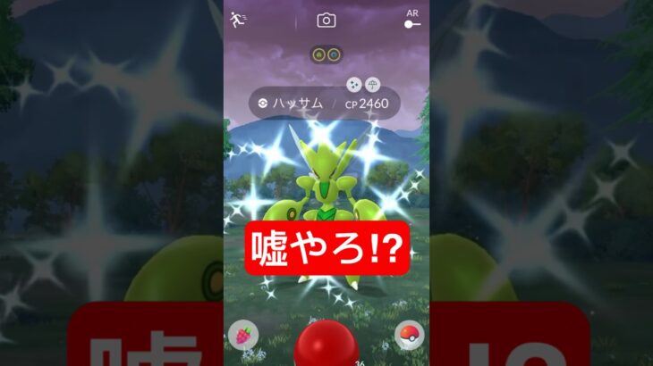 【ポケモンGO】色違いハッサム出現‼︎個体値は、、⁉︎#ポケモンgo #pokemon #shorts