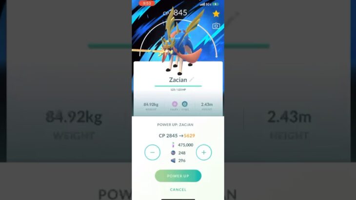 💯LEVEL 50 Background Zacian CAUGHT In Pokemon Go!💯 #shorts #pokemon