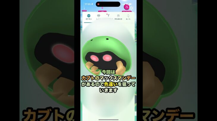 カブトのマックスマンデーで色違いを狙う#ポケモンgo #pokemongo #shorts
