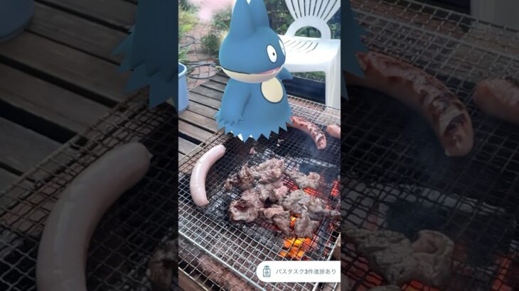 ゴンベと夏のBBQ🍖デート❤️#shorts #pokemon #ポケモンgo #お肉