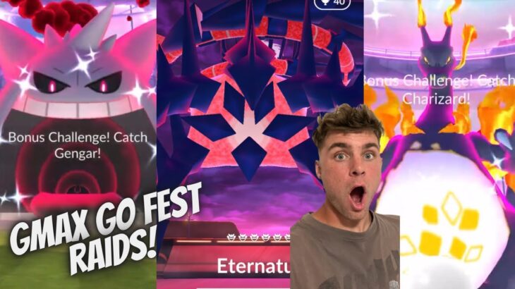 ✨GO FEST Gigantamax RAIDS!!! Shiny Background Hunt, Eternatus and More in Pokemon Go LIVE!✨