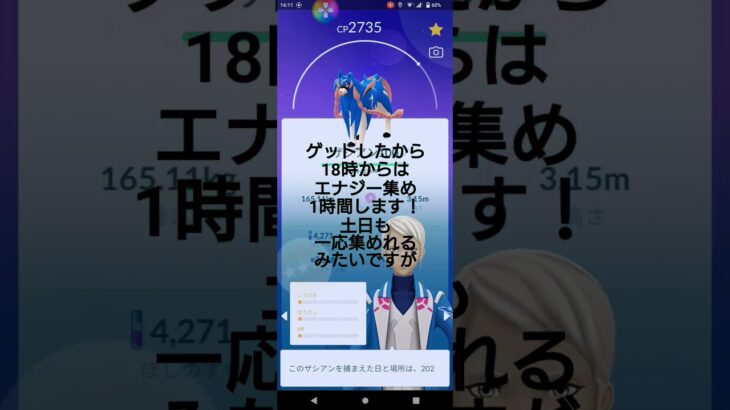 ポケモンGO　ザシアン   #ポケモンGO#色違い#個体値100%