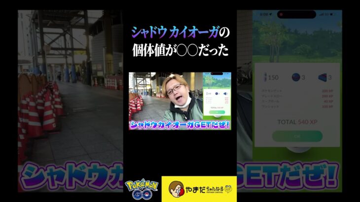 シャドウカイオーガをゲットしたら個体値が……!!!!!!【ポケモンGO】#shorts #pokemongo