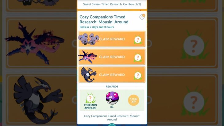 New Cozy Companion Free Special Research in Pokemon Go