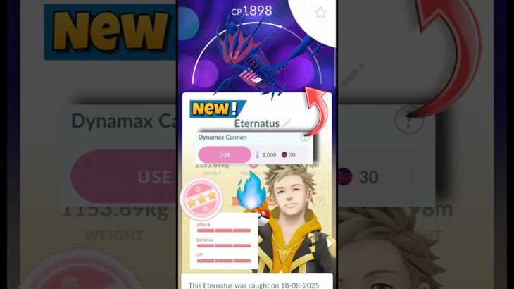 Using💯Hundo Eternatus Adventure Effect in Pokémon GO