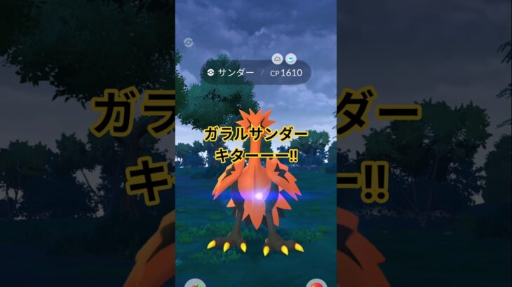 久しぶりに来た！#ポケモンGO#ガラルサンダー